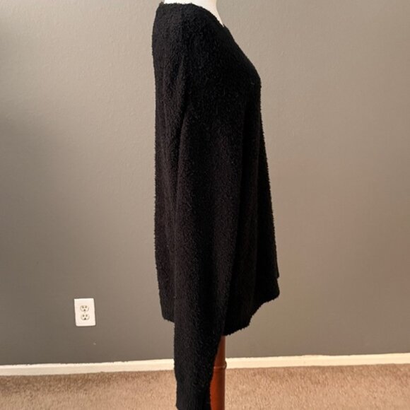 Mfpen men's Black Boucle Herreekvipering Pullover Furry sweater Sz XL cabin core - Picture 4 of 8